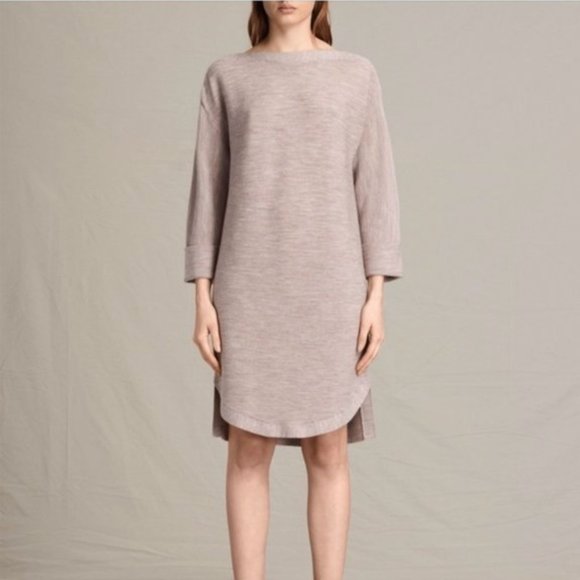 ALL SAINTS Esia Merino Wool Sweater Dress Sz M - Picture 1 of 6